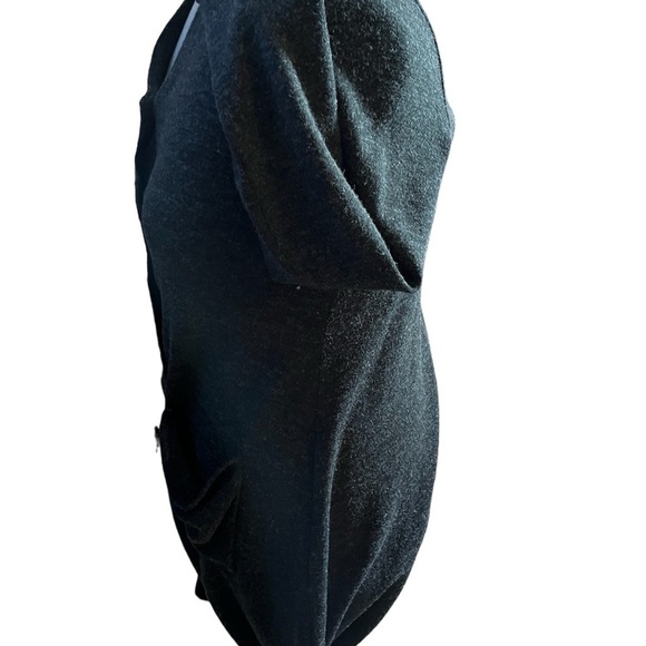 Elena Wang cardigan sweater long line Lagen look duster triangle hemline artsy M - Picture 5 of 14